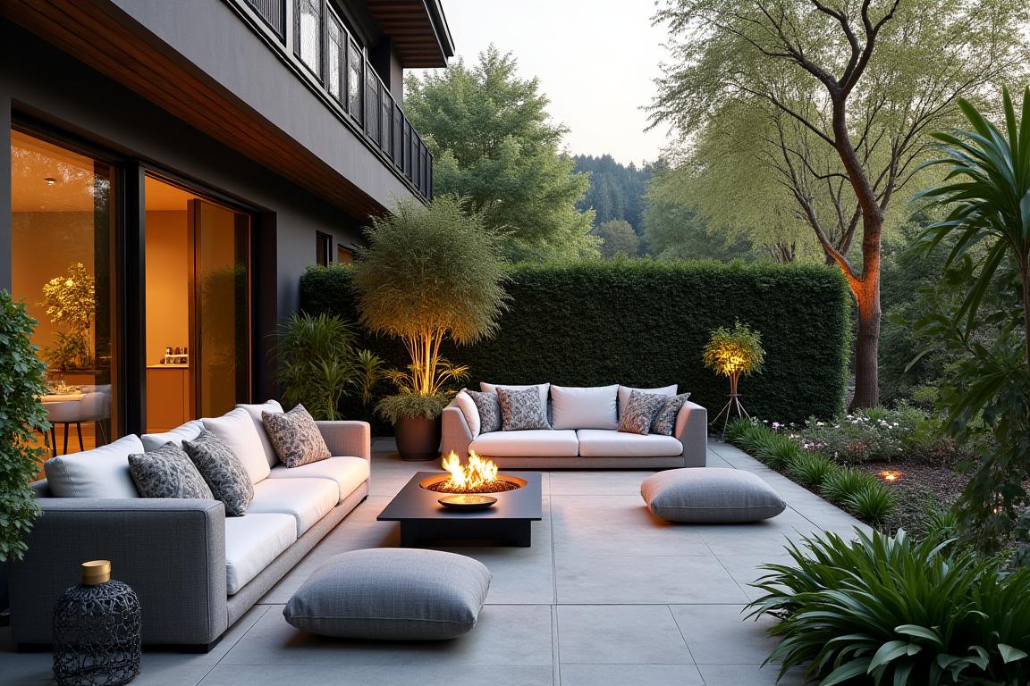 Outdoor Wohnraum mit Gartenlounge in Zürich